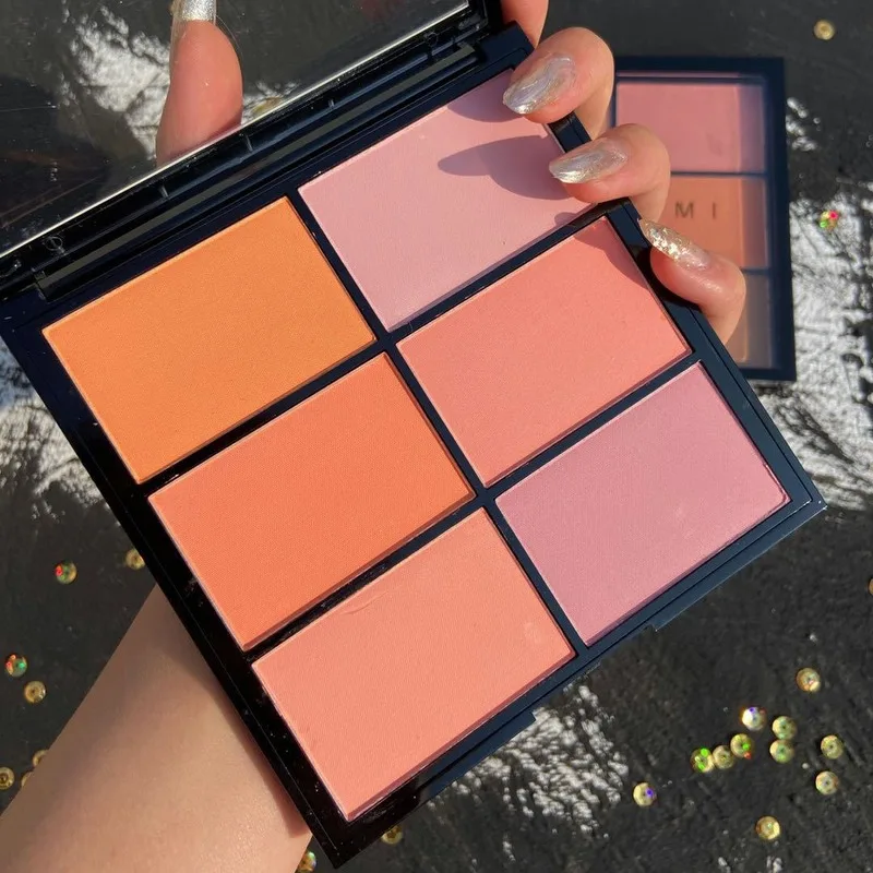 GUICAMI Original 6-Палетка цветный румян матовые натуральные румяна стойкие цветные |