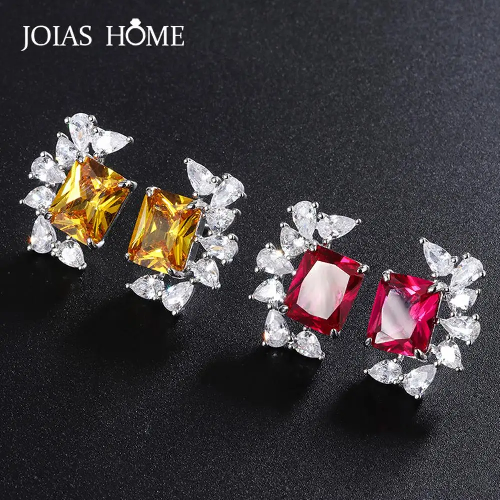 

Модные женские серьги JoiasHome из серебра 925 пробы, ювелирные изделия с рубинами, Ретро стиль для женщин, помолвка, свадьба, оптовая продажа