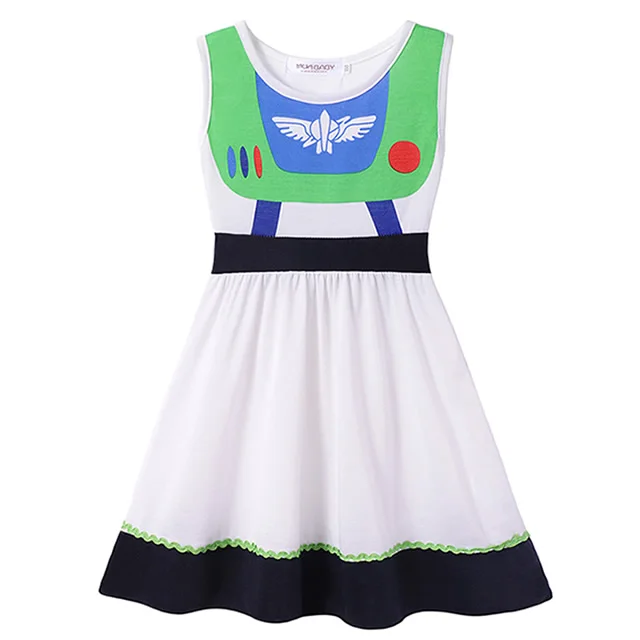 Buzz Dress Игрушки для девочек история 4 древесные платья костюмы "Микки" Необычные Belle наборы Нэнси платье Минни Принцесса Snow Белоснежка Эльза Анна Одежда - Цвет: Buzz Dress