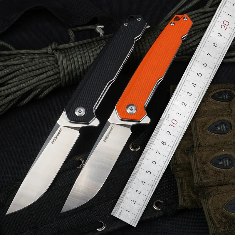 

HWZBBEN Folding Knife Tactical Self defense Survival Multi-tool EDC Jackknife D2 Blade G10 Outdoor Hunting Camping Pocket Knife
