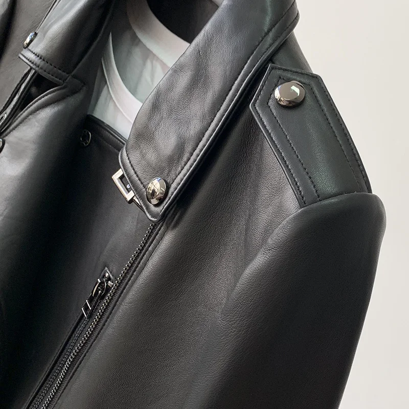 Новинка весны 2020 кожаная куртка из натуральной овечьей кожи женская короткая