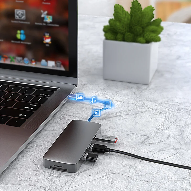 Док-станция 15 в 1 USB 3 0 адаптер совместимый с Type C и HDMI док-станция для MacBook телефона |