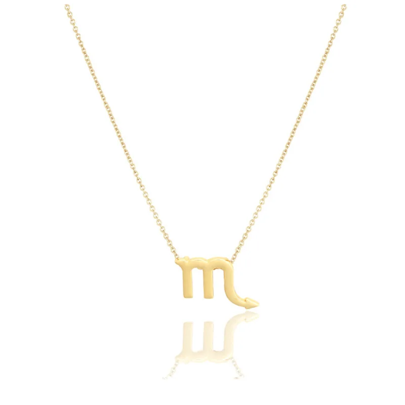 

Small Zodiac Sign Pendant Necklace/Astrological Zodiac Signs /Zodiac Symbols Necklaces/Horoscope Charm choker 18" - Taurus