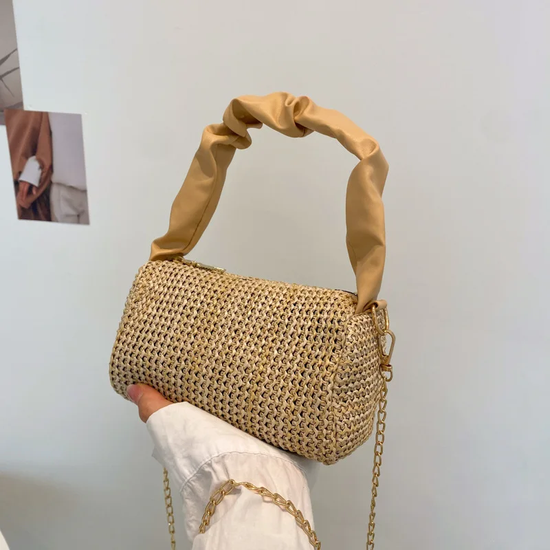 

2021 new bag handbags fashion Korean style straw woven bag chain handbag summer ladies shoulder messenger bag women
