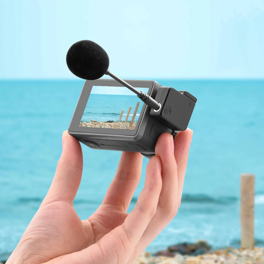 Audio Practical Mic Adapter ABS Portable Accessories Dual 3.5mm Connector Charging Data Transmission For OSMO ACTION | Электроника