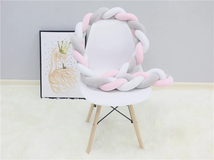 1.5M/3M Newborn Baby Bed Bumper Many Color Weaving Knot for Infant Room Decor Crib Protector Bedding Accessories BTN035 | Мать и ребенок
