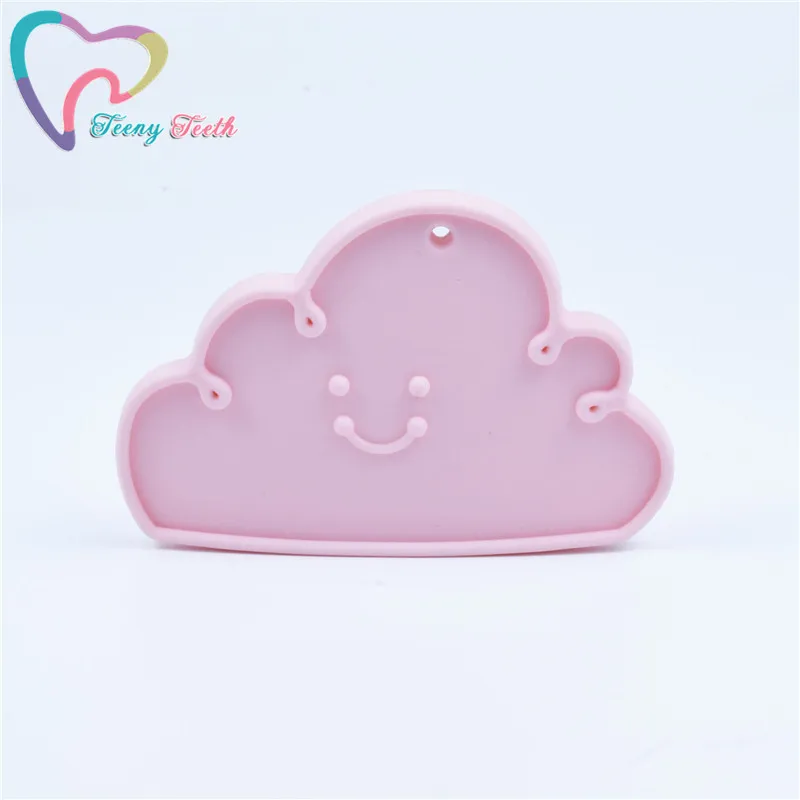 Mordedor de nube de silicona para beb&eacute;, chupete de dentici&oacute;n, colgante de nube de mascar, fabricaci&oacute;n de joyer&iacute;a de enfermer&iacute;a, juguete sensorial, DIY, 2 uds.-1