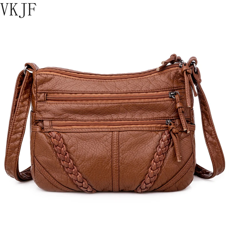 

Soft Leather Shoulder Bags for Women 2021 New Fashion Elegant Large Capacity Messenger Bag Luxury Designer Female Handbag