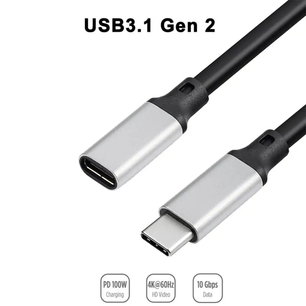 Удлинительный кабель HD 4K 60 Гц PD 5A USB3.1 Type C 100 Вт USB Gen 2 10 Гбит/с шнур для Macbook Nintendo Switch