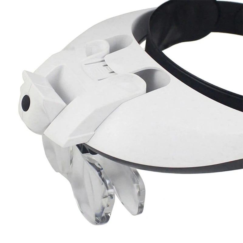 

7XEA Headband Magnifying Glass with LED Light Head Wearing Loupe Headband Magnifier LED Light Head Loupe Reading Magnifier