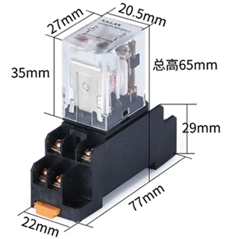 Реле MY2P HH52P MY2NJ 12 В 24 36 48 110 2220 в универсальный базовый держатель DPDT micro мини-реле с