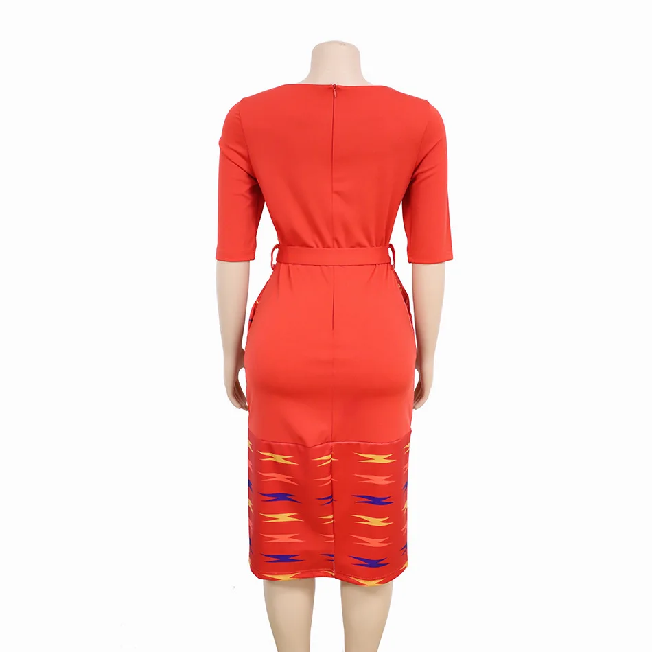 Африканские женские платья 2019 Новый стиль лета размера плюс платье карандаш