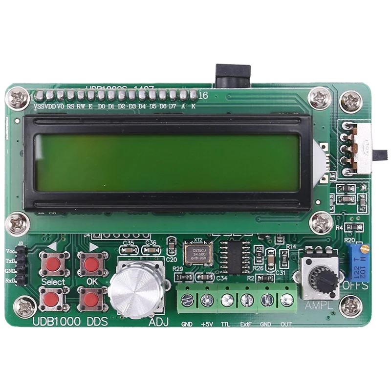 

UDB1008S DDS Function Signal Generator Frequency Meter Counter Sine Pulse Duty Cycle Communication,EU Plug