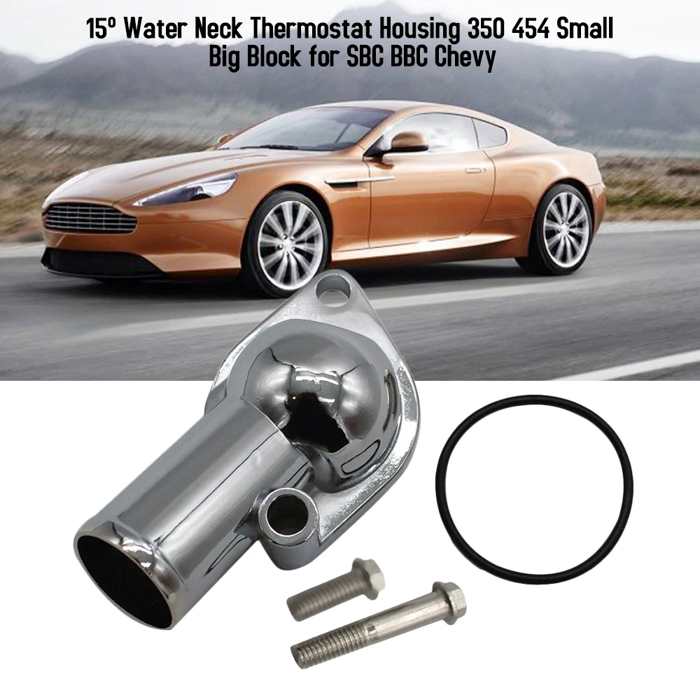 Hot New Water Neck Thermostat Housing 15 Degree 350 454 Small Big Block for SBC BBC Chevy | Автомобили и мотоциклы