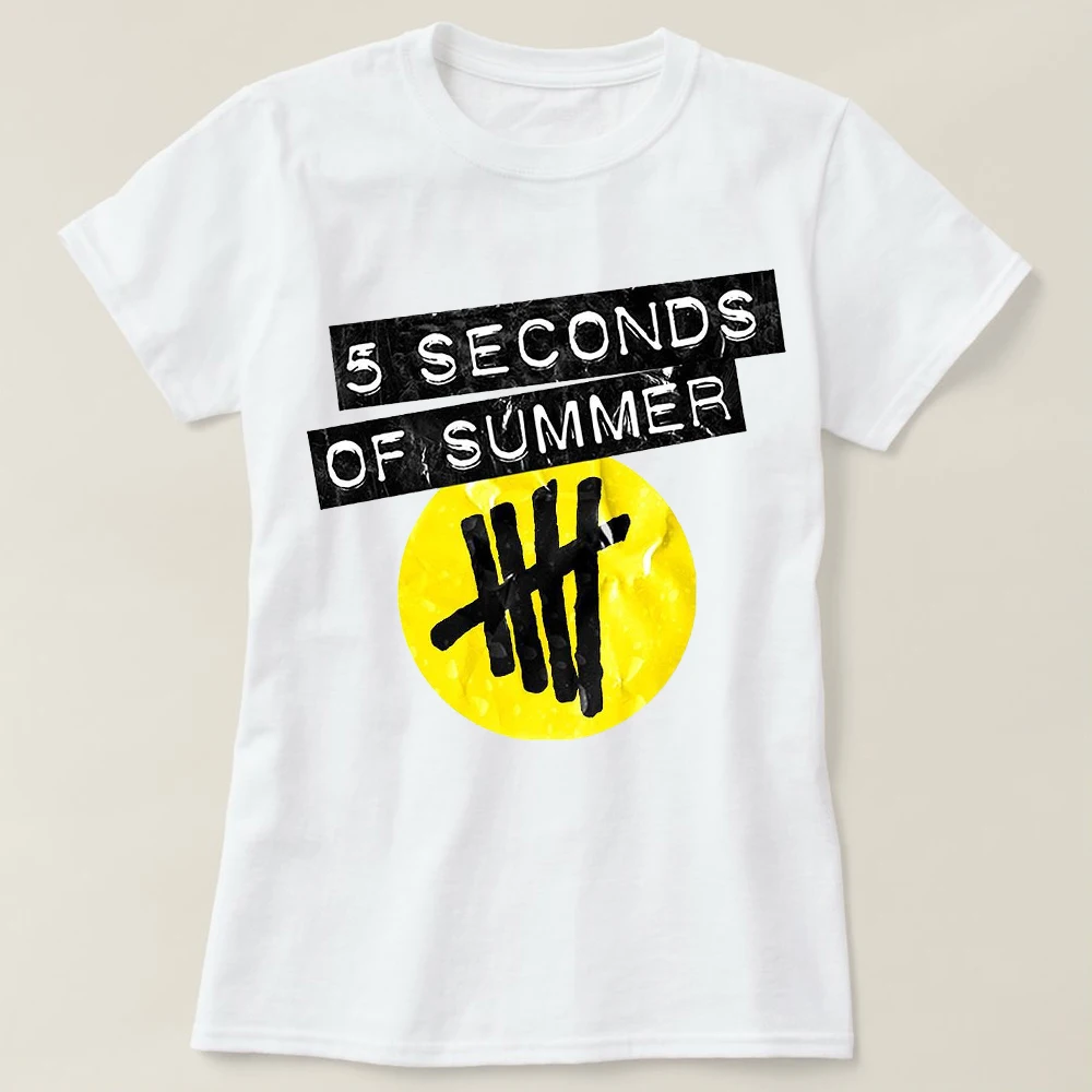 

Carvenjaeing 5 Seconds Of Summer Band Printing T-shirt Rock Band Hip Hop Tshirt 100% Cotton Summer Breathable Summer Tshirt