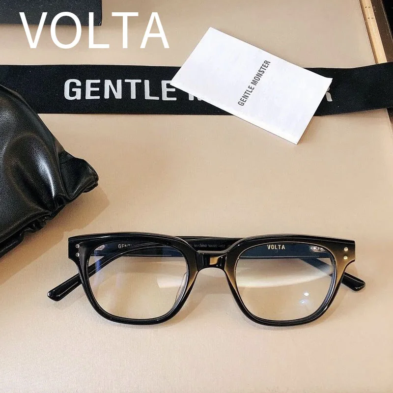 

GENTLE MONSTER Eye Glasses Women For Men Reading Blue Light Blocking Prescription VOLTA Black Clear Acetate GM Eyeglasses Frames