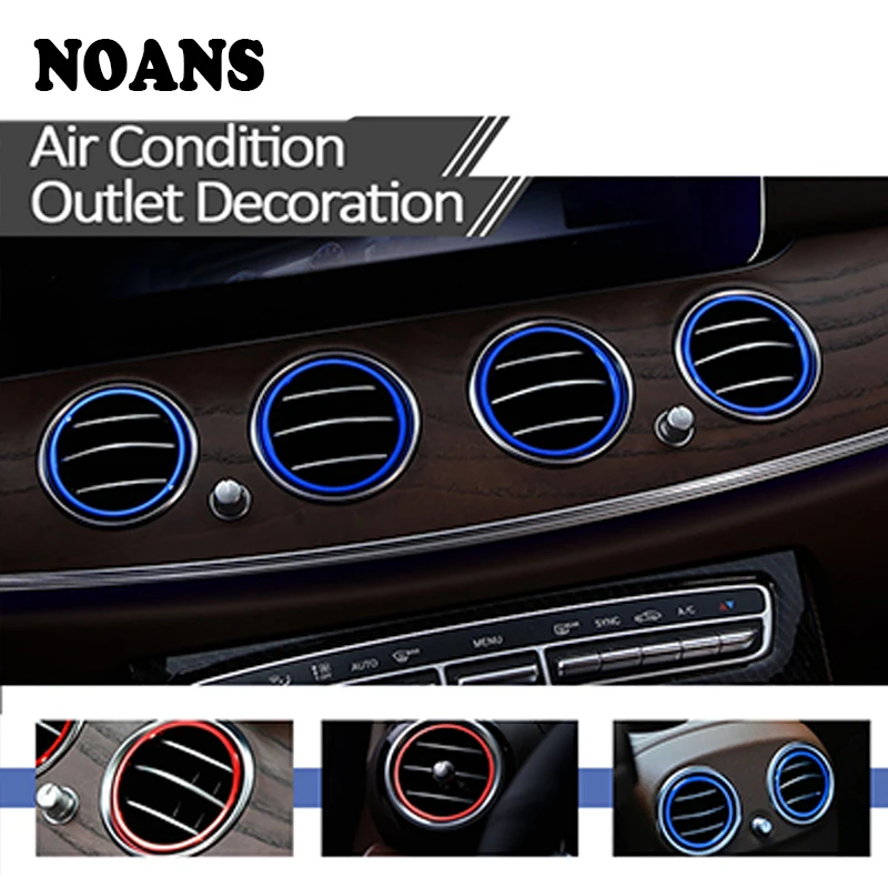 

Алюминиевые автомобильные наклейки для Mercedes Benz W212 E Class 2016 2017 2018, крышки рамы выпускного отверстия кондиционера, аксессуары