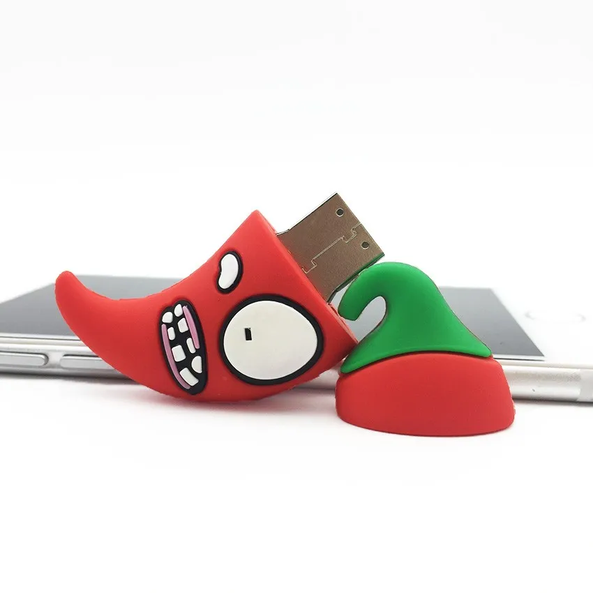 Мультфильм перец флешки 128 ГБ USB флеш-накопитель 1Гб ТБ 512 256 флэш-накопитель