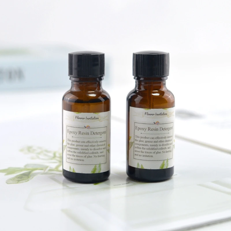 

20ml Epoxy Resin Detergent Clean UV Resin Pigment Remover Natural Food Contact Safe Glue Soften Silicone Mold Protector