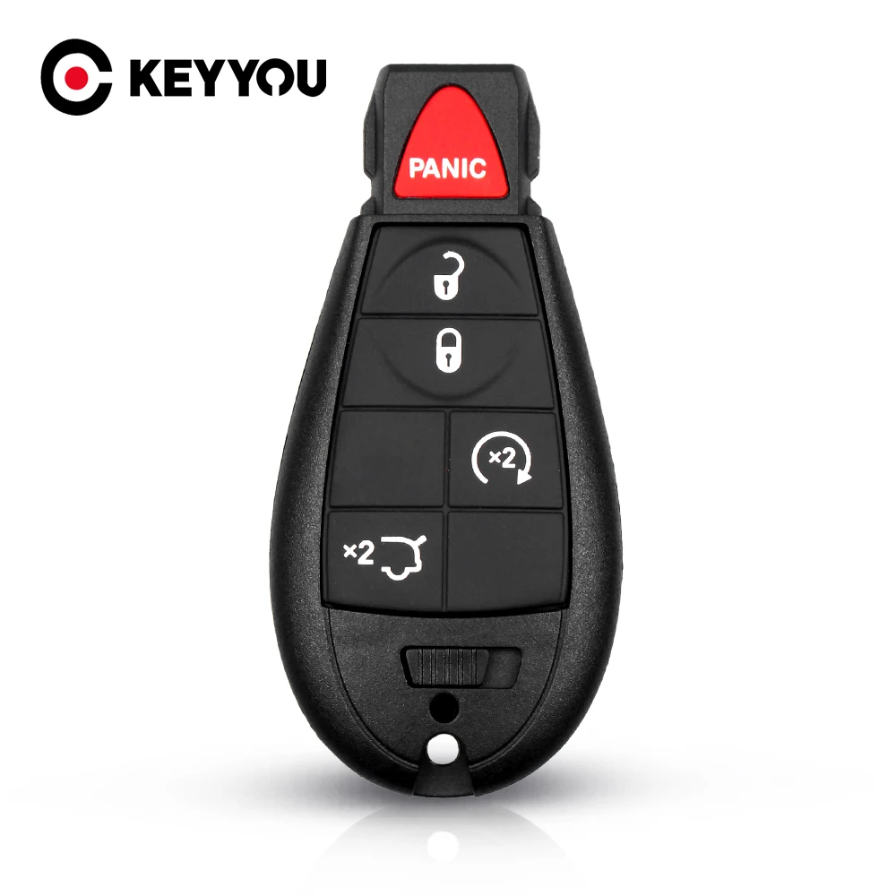 

KEYYOU 10x Smart Remote Key Shell Fob Case For Jeep Grand Cherokee Chrysler 300 Town Country Dodge Challenger Charger Journey