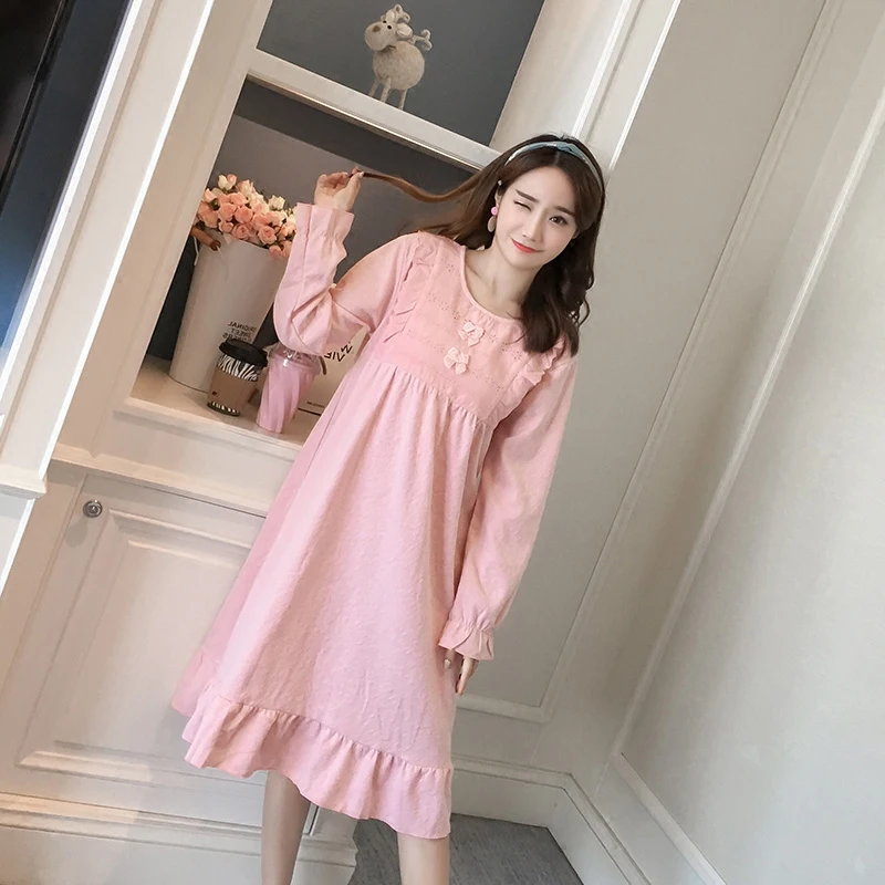 Розовая ночная рубашка хлопковые ночные рубашки для женщин принцесса сна и