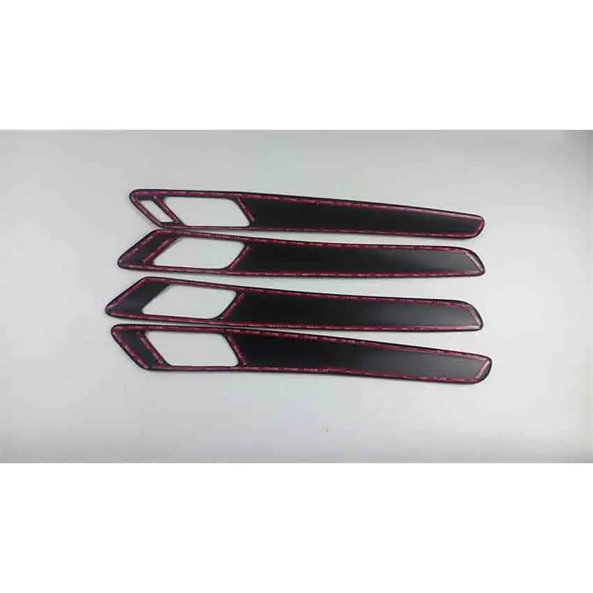 

4pcs/lot Car stickers ABS carbon fiber grain Interior door shake handshandle cover for 2009-2013 Volkswagen VW golf 6 MK6