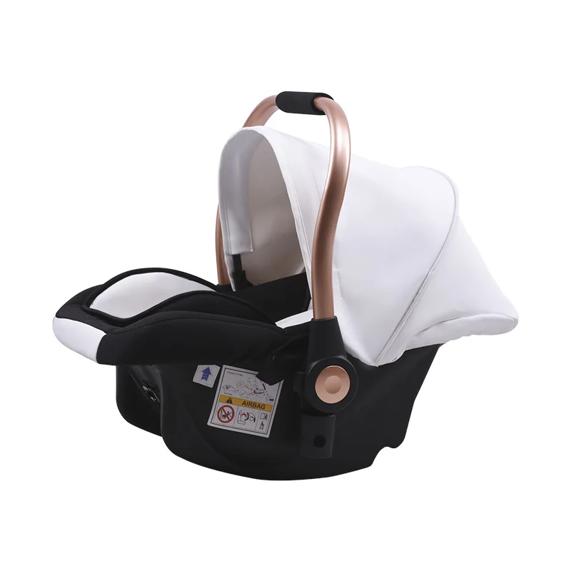 car seat Европа 3 в 1 детские коляски и корзина для сна новорожденный детская коляска 0~ 36 месяцев детская коляска Золотая рама брендовые коляски - Цвет: car seat