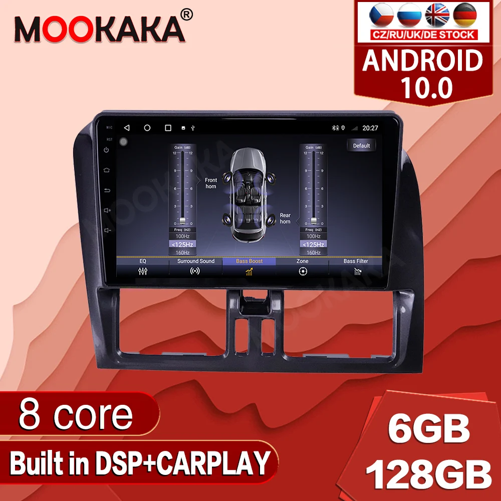 

Android 10,0 128G для Volvo XC60 2009-2012, автомобильный мультимедийный плеер, радио, GPS-навигация, автомобильный стерео рекордер, блок аудио