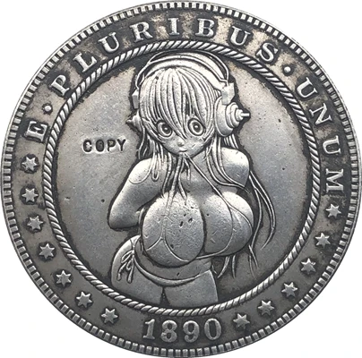 Хобо Никель 1890-CC сша Морган долларовая Монета КОПИЯ Тип 79