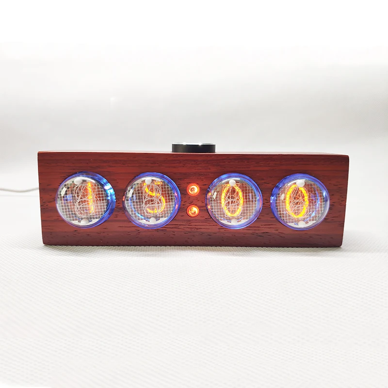 Часы NIXIE IN 4 светящиеся трубчатые часы цифровые грушевидная цепочка деревянная