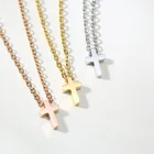 2021 модный простой маленький крест кулон из титановой стали католицизм христианский универсальный для мужчин женщин ювелирные изделия подарок