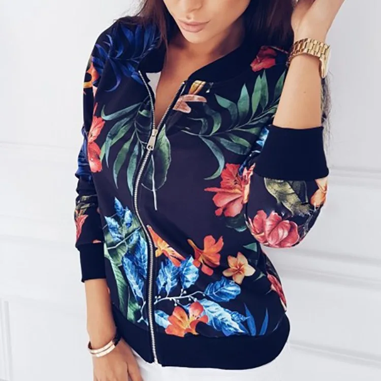 

2021 Autumn Printed Long Sleeve Short Jacket Small Jacket Baseball Uniform