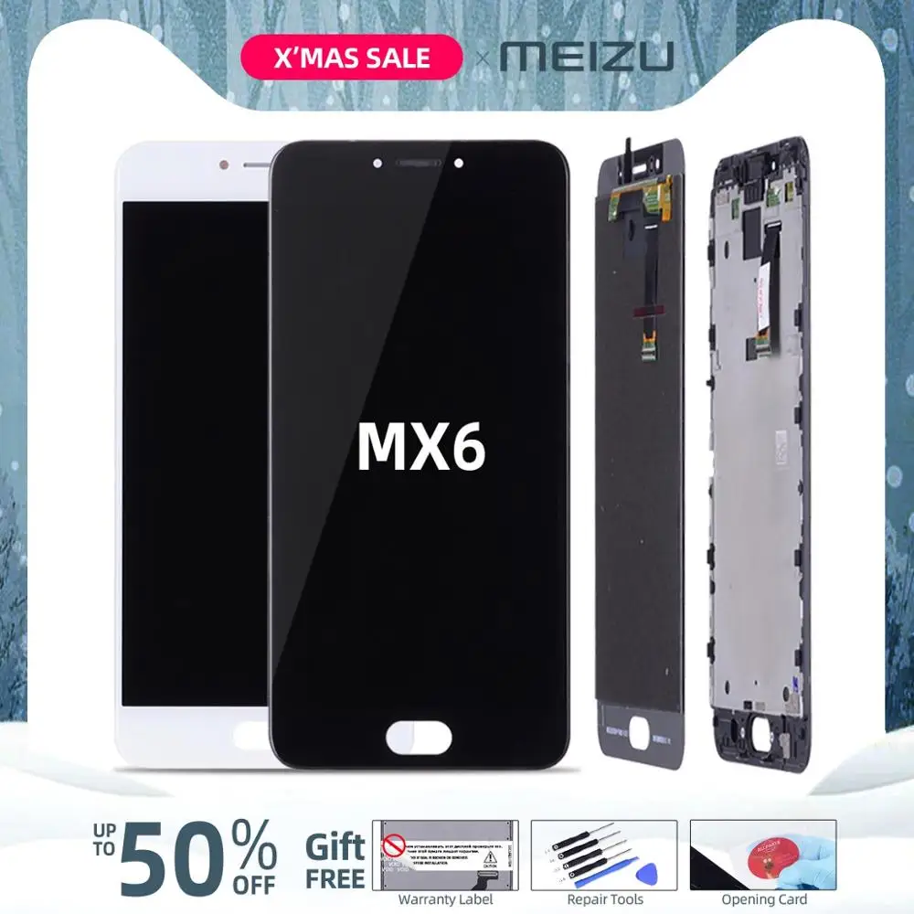 Дисплей для Meizu MX6 в сборе с тачскрином на рамке