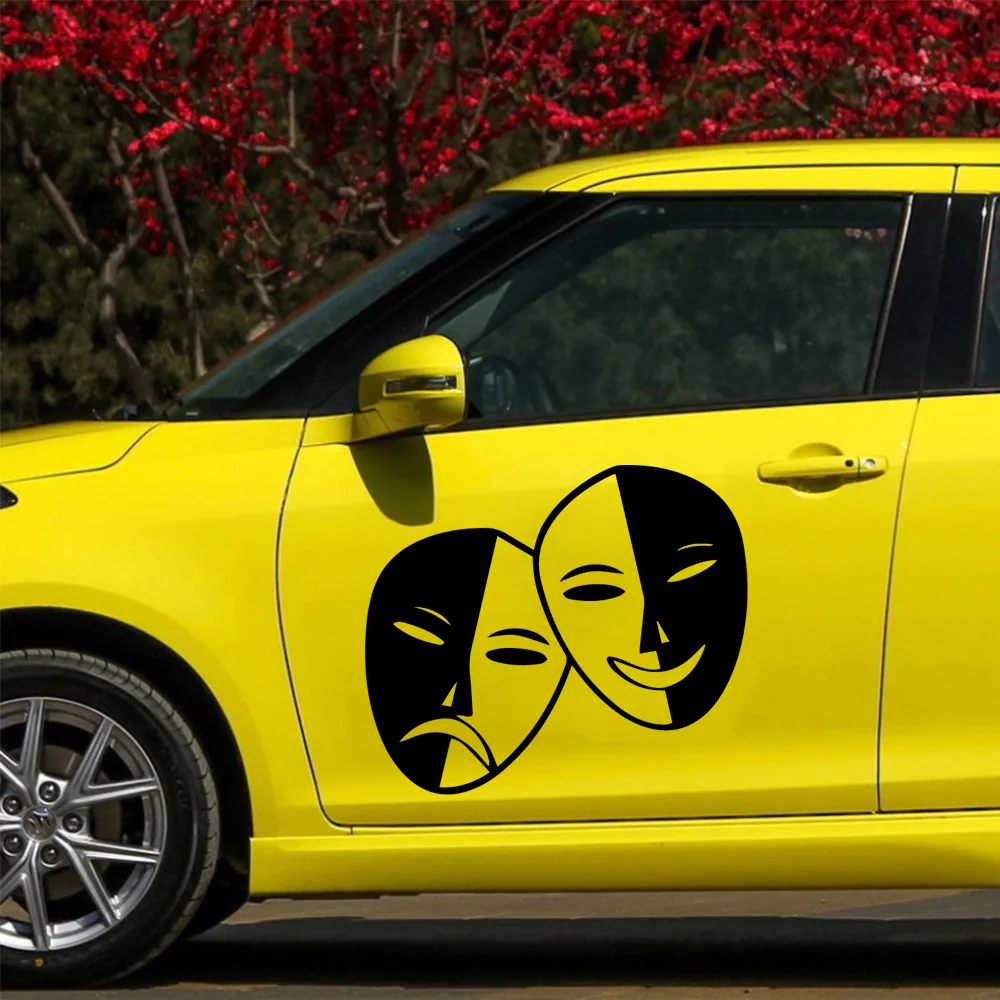 

Newest Smile Mask Car Sticker Fun Vinyl Car-Styling Car Sticker Decals Decor