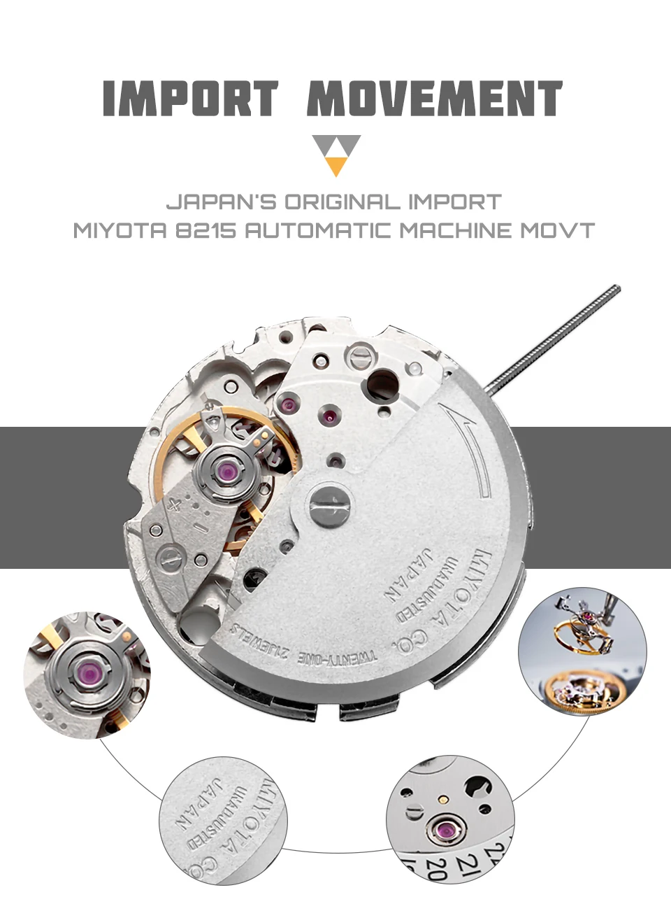 Механические Мужские часы STARKING Miyota Movt, наручные часы из нержавеющей стали с сапфиром, автоматические мужские часы, водонепроницаемые