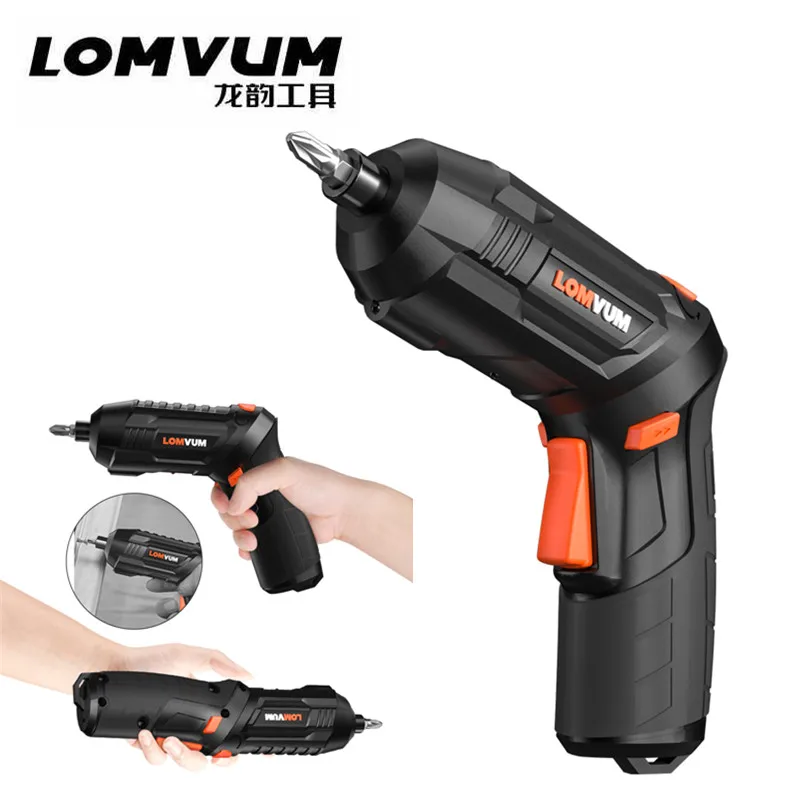Lomvum аккумуляторная отвертка 4 2 в литий ионный аккумулятор многофункциональная