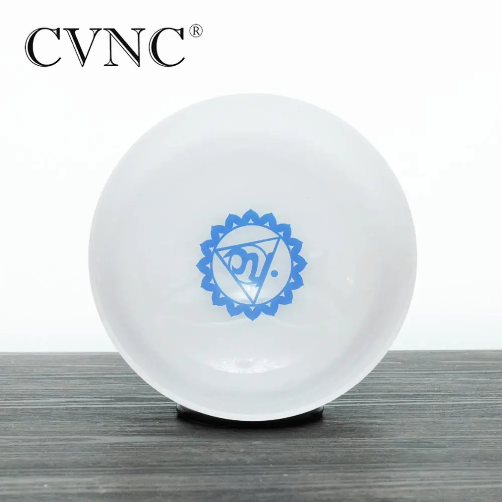 CVNC 1 шт. 10 дюймовый матовый кварцевая Хрустальная Поющая чаша с дизайном чакры C D E