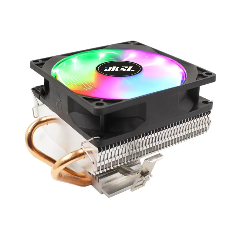 Кулер для процессора BINGHONG с 2 тепловыми трубками 90 мм RGB-подсветка LGA775 1151 1150 1155 FM1AMD