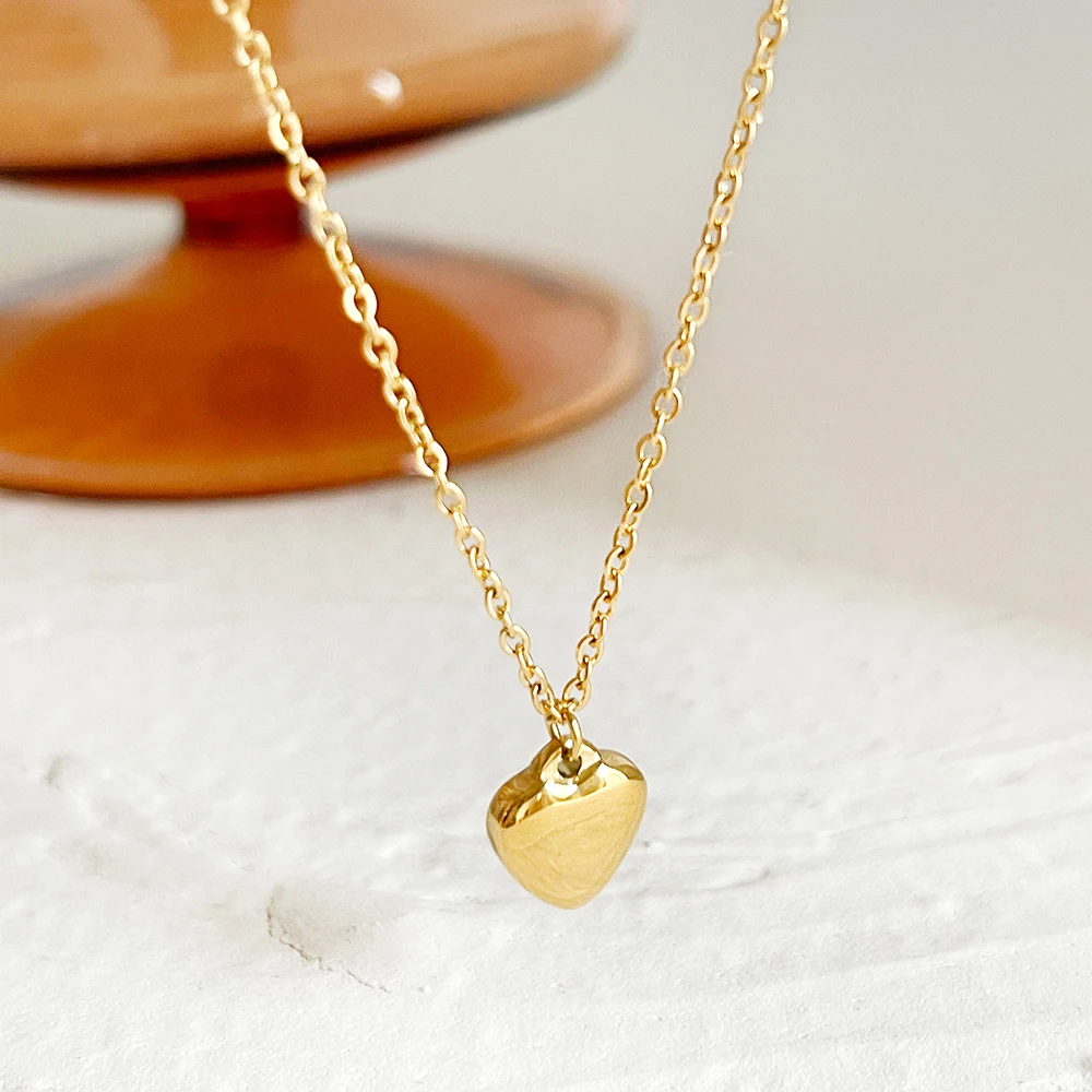 Monlansher милый кулон Сердце ожерелье мульти Цвет титановая сталь цепочка колье для