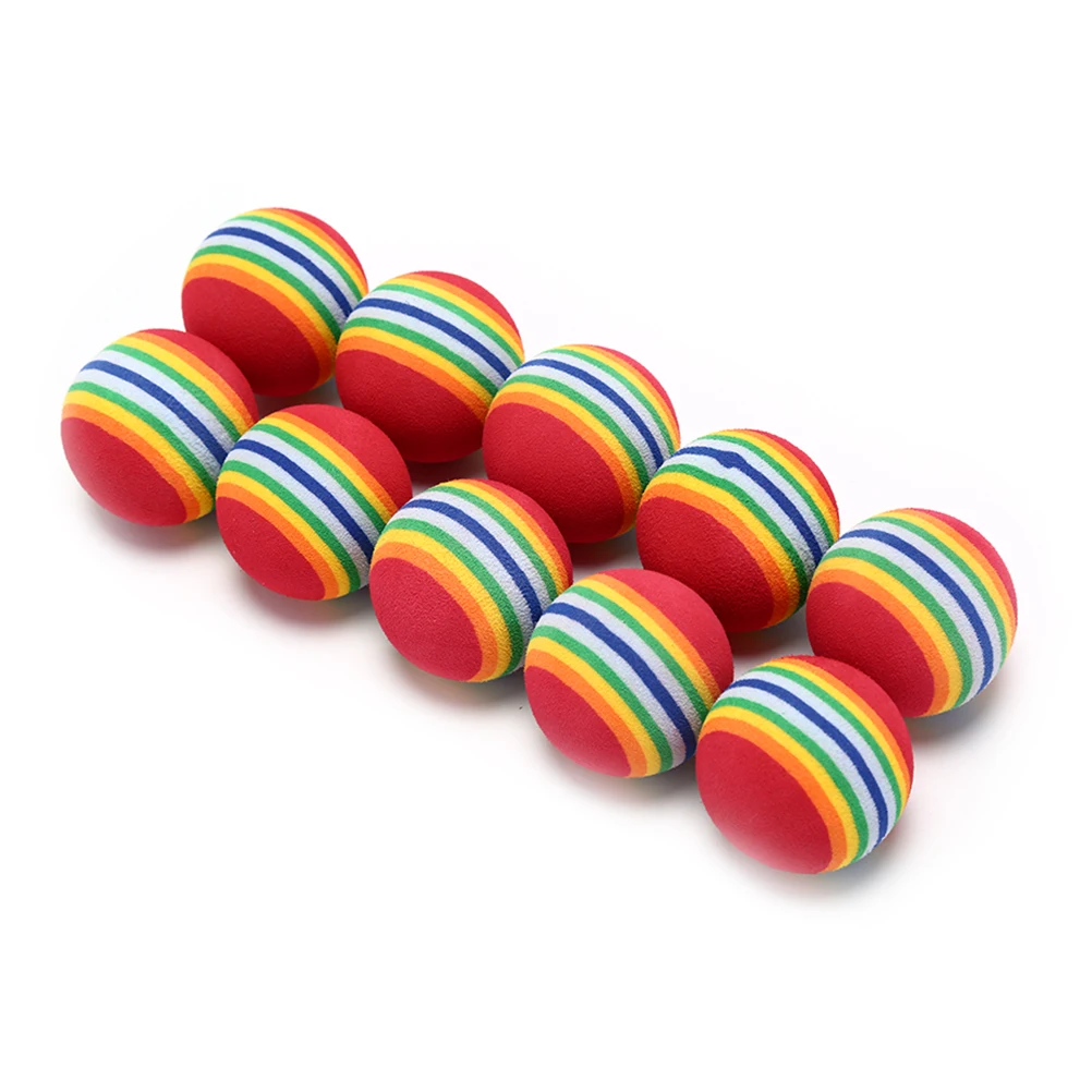 

New 10pcs Golf Sponge Soft Rainbow Balls Golf Swing Training Balls Sponge Foam Golfer/ Tennis Sponge Golf Ball