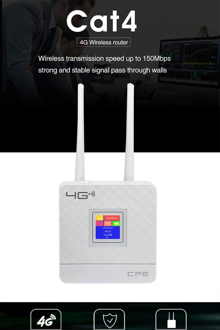 4G WiFi роутер 300 Мбит/с беспроводной Wi-Fi Мобильный CAT4 LTE/3g/4G разблокированный CPE роутер с sim-слотом WAN/LAN порт Поддержка нескольких диапазонов