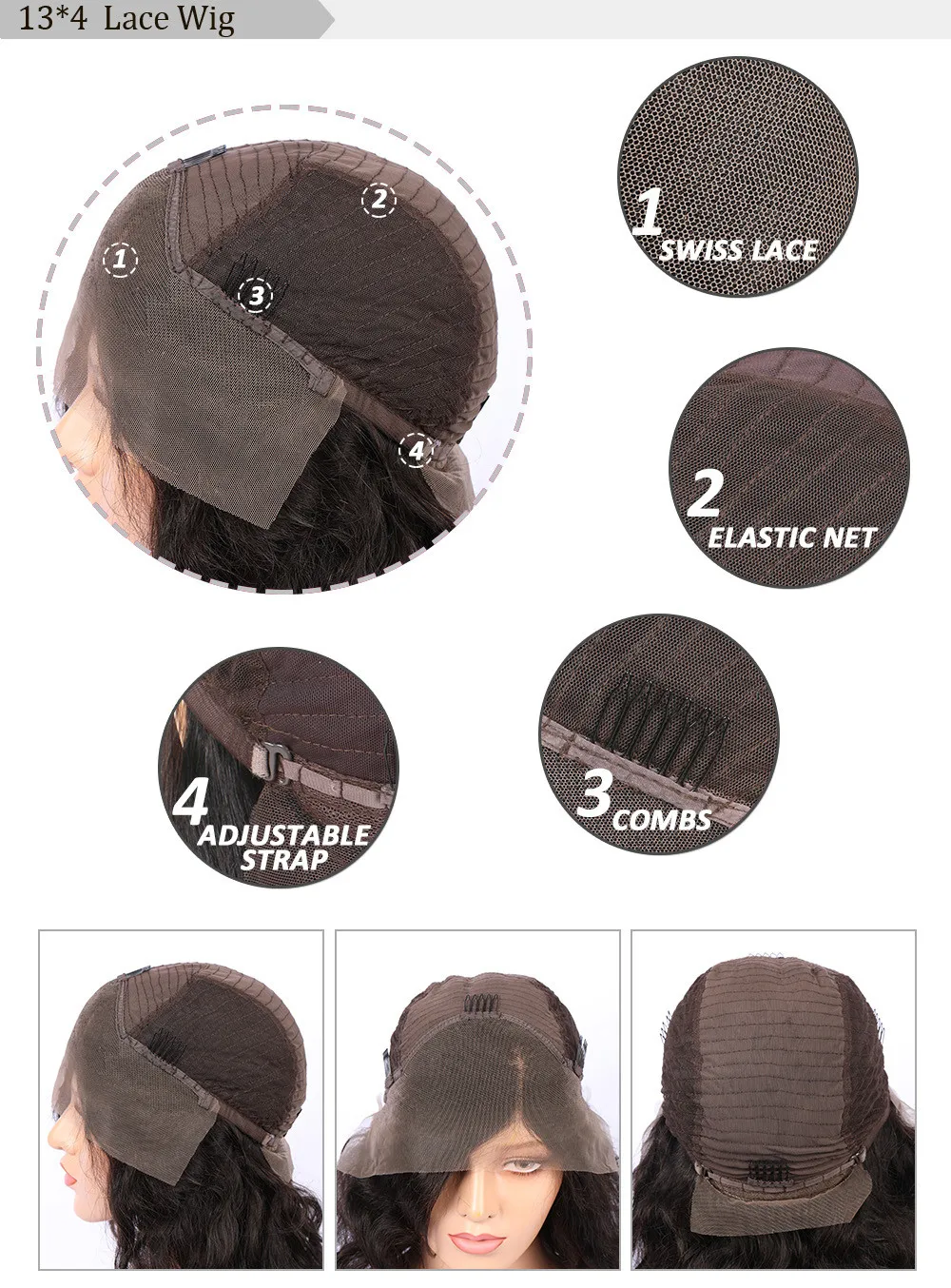 

Preplucked Glueless Ombre Ash Gray Body Wave Brazilian 13x4Lace Front Human Hair Wigs 180% Remy BabyHair Transparent Middle Part