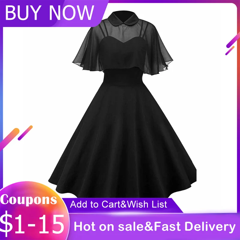 Женская винтажная Готическая накидка осеннее платье из двух частей прозрачная