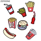 ZOTOONE приклеивающиеся утюгом нашивки вышитые фри Cola гамбургер значок передачи тепла для одежды DIY патчи для детей сумка аппликация на одежду E