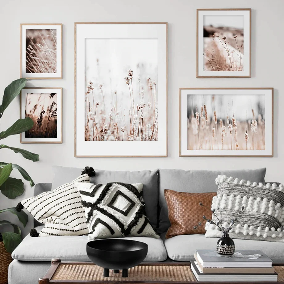 Плакаты и принты с изображением пшеничного растения цветов листьев Осенний