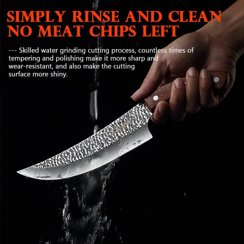 Нож из нержавеющей стали ручной работы нож мясника кованой шеф-повара сербской