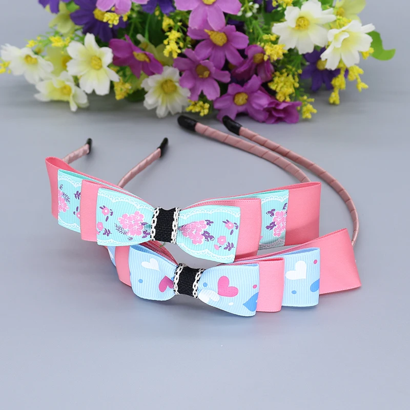 Оптовая продажа дети из Кореи повязка для волос с бантом на голову милое spinki