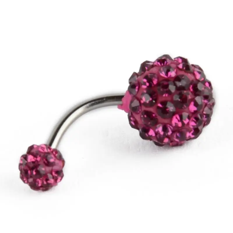 

Fashion Women Belly Button Rings Crystal Rhinestone Navel Ring Surgical Steel Piercing Colorful Female Sexy Body Jewelry