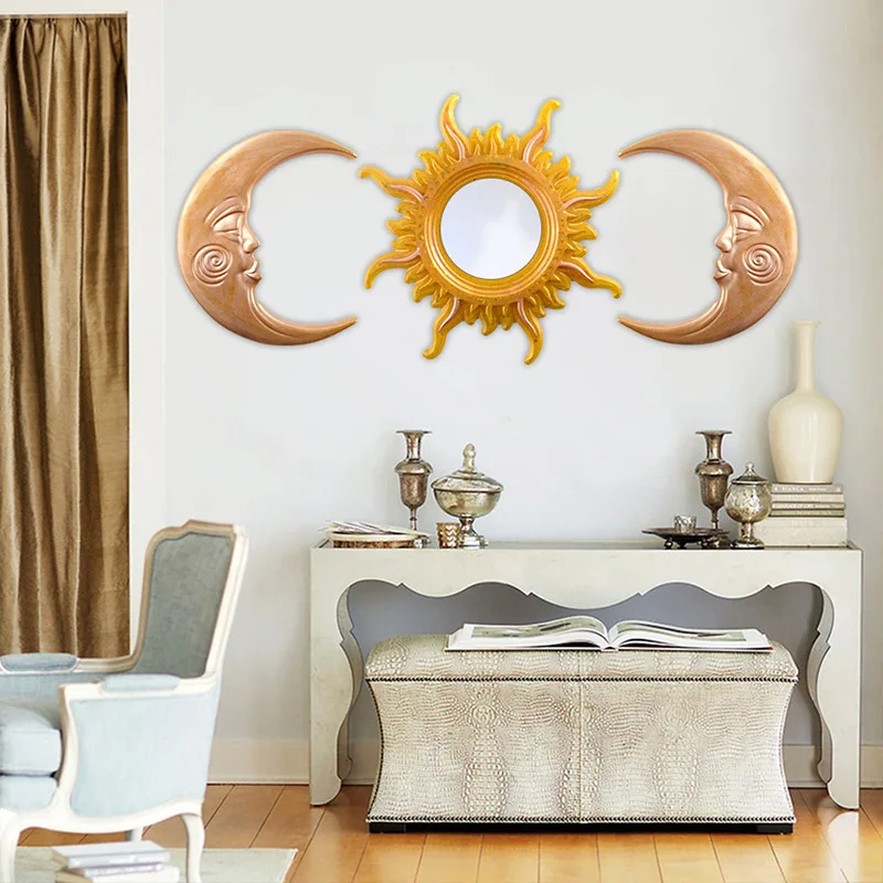 

DIY Sun Moon Mirror Silicone Mold Wall Hanging Decoration Home Mirror Sunglasses Mold For Resin Household Art Mould