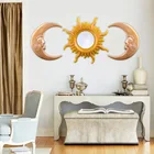 DIY солнце наклейка луна-зеркало силиконовые формы стене висит украшение, украшение для дома, зеркальные солнечные очки с пресс-форм для Смола хозяйственные художественная форма